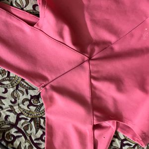 Pink Color Shoulder Less Stylish Top