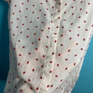 Strawberry Print Cute Shirt