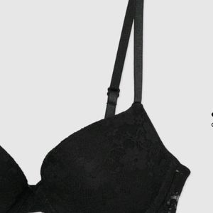 Branded Lace Push Up Bra Ultrablack 32 A