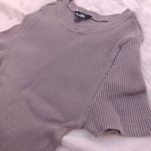 Grey ribbed top (UNUSED)