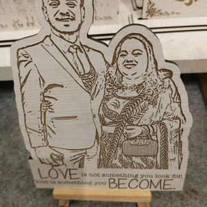 Laser Engraved - Wooden Photo Cutout