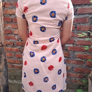 Peach Multi Colour Dress.