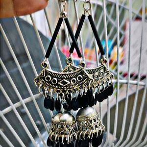 Fashion Earrings Jhumka Oxidised