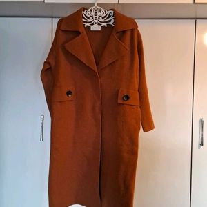 Korean Style Woollen Long Coat