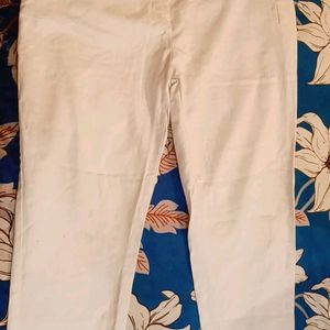 Off White Colour Formal Wear Branded Jeans Pant