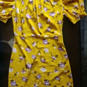 Tokyo Talkies Yellow Floral Sheath Dress