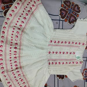 White Sober Gharara Set For Kids