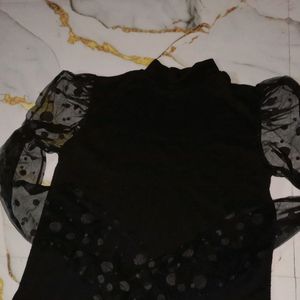 Black High Neck Top..