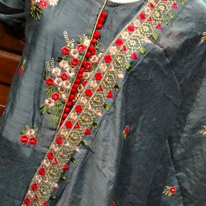 Beautiful Embroidery Long Dress With Dupatta