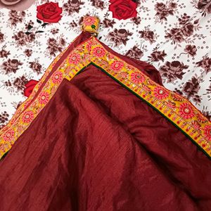 Beautiful Border Work Saree