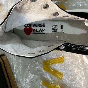 CONVERSE CDG PLAY BLACK HIGH TOPS SNEAKERS