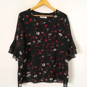 Black Printed Top (Women's)