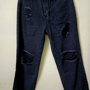 Urbanic Black Ripped Jean With Free Gift