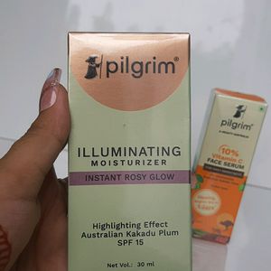 Pilgrim Combo Of Serum, Moisturizer & Illuminator