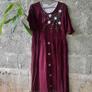 Purple Handwork Dress