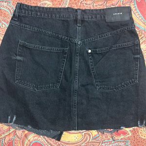 H&M Wrapover Waist Denim Skirt