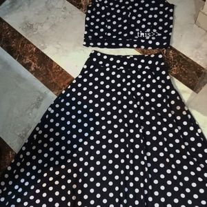 Skirt Top Polka Dots
