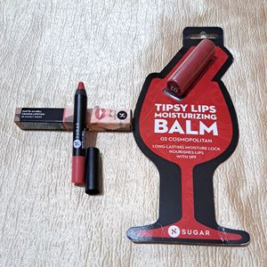 Sugar Lipstick And LIPBALM Combo