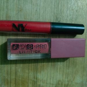 Red And Nude Mate Lipstick