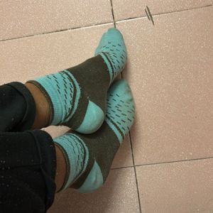 Socks Blue Coloured Cotton