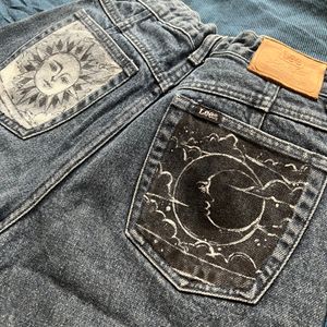 Hand painted Denim Shorts