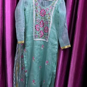 Kurta With Duppata  One Time Wear