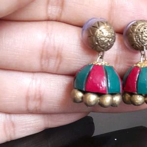 Teracotta Jhumka Earrings