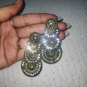 Oxidised Gold Plated Earrings