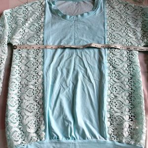 Net Sky Blue Top