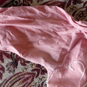 Girls Pink Top With Elastic On The Waist