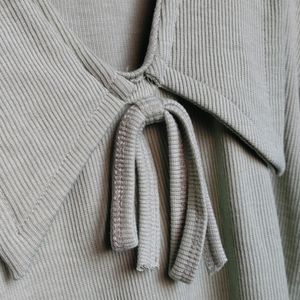 Olive Green Korean Top