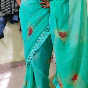 Stunning Sea Green Saree