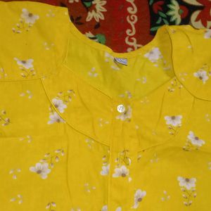 Womens Yellow Floral Shirt