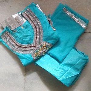 Blue Anaarkali Dress