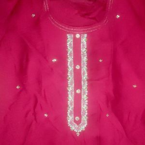 Rose Colour Party Wear Kurti