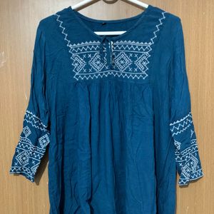 Casual Wear Blue Tunics