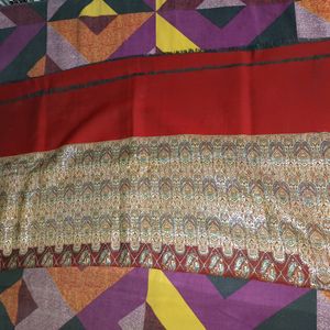 Red Golden Pashmina Stole