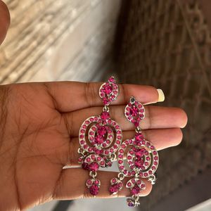 Pink Studded Earrings