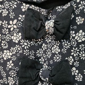 Black Floral Crop Top