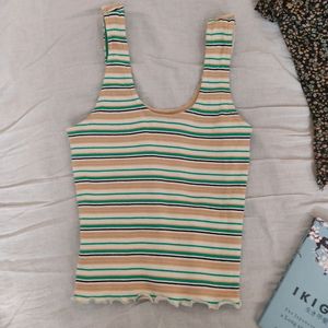 Rue 21 Cropped Tank Top with letus hem