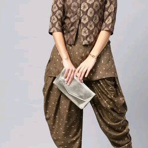 Kurti With Dhoti Pant And Ethnic Jacket