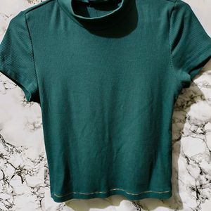 SHEIN Fitted Top Regal Green