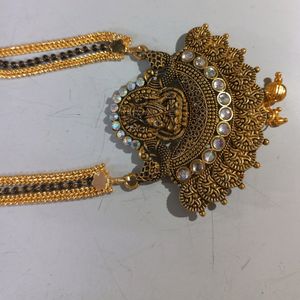 Artificial Gold Plated Mangalsutra With Earrings