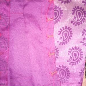 Colourful Saree With Stitched Blouse