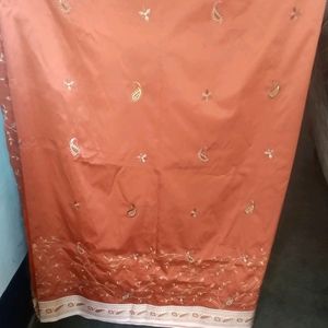 Beautiful Zari Work Sari With Blouse