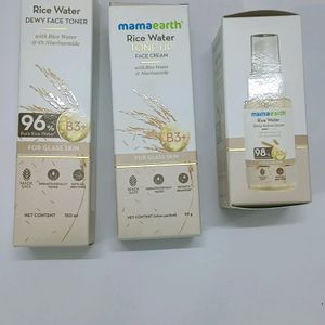 Mamaearth Rice Serum+ Toner+ Face cream