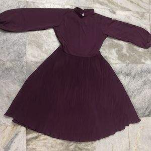 Party Wear Purple Coloured Dress