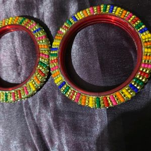 Multicolored Festive Bangles Set