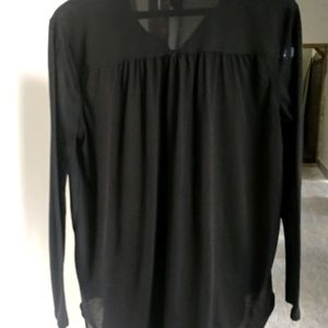 H&M Black Beaded Stone Collared Shirt