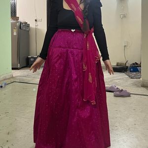 Pink Lehenga Skirt